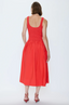 Alessia Smocked Drop Waist Dress - Maraschino
