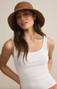 Mira Straw Bucket Hat - Tobacco