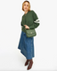 Clare V. Oversized Varsity Sweatshirt- Forest
