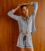 Kellen Pajama Set- Black White Gingham