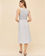 Mixed Crew Neck Midi Dress - Minted Sage
