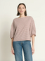 Sandra Boatneck Top - Sable Stripe