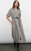 Vanisa Stripe Midi Shirt Dress
