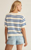 Prado Stripe Sweater Top - Lake Blue