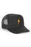 AV Bolt Trucker Hat - Black