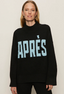 Apres Intarsia Mock Neck- Black