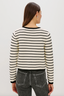Catania Cardigan - Ivory/Black Stripe
