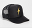 AV Bolt Trucker Hat - Black