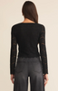 Aurora L/S Lace Top - Black