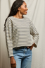 Briana French Terry Stripe Top