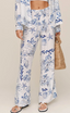 Wide Leg Beach Pant-Riviera Print