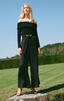 Isolde Wide Leg Satin Pant - Black