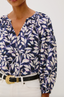 Vasia Top - Navy Vines