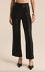 Skylar Sequin Crop Pant - Black
