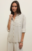 Alfie Striped Button Up - Linen