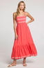 Zaelia Midi Dress - Ruby
