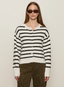 Must Have Cardi - Chalk/Black Stripe