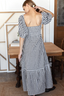 Santiago 3 Maxi Dress, Black + White Checker