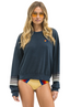 Aviator Nation Rugby Stitch 2 Relaxed Sweatshirt - Charcoal