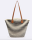 Positano Straw Bag - Black/White