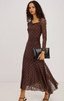 Cambria Dress-Chocolate Polka Dot