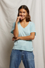 Hendrix V-Neck Tee - Iced Aqua