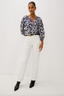 Vasia Top - Navy Vines