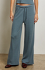 Maddie Brushed Waffle Drawstring Pant- Slate