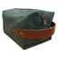 Canvas and Leather Dopp Kit - Green