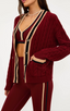 Gene Cardigan - Maroon Merlot Colorblock