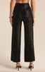 Skylar Sequin Crop Pant - Black