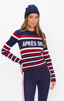 Slopes Sweater - Navy Apres Ski Stripe