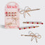 Gemstone & Bow Bobby Pins 4pc Set