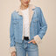 Fur Trimmed Denim Jacket - Frost Wash