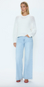 Katya Relaxed Crew Neck Sweater - LE Blanc