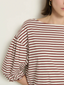 Sandra Boatneck Top - Sable Stripe