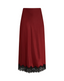 Slip Skirt w/ Lace - Crimson