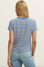 Tourist Airy Striped S/S Tee - Calypso Blue Indigo