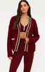 Gene Cardigan - Maroon Merlot Colorblock