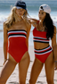 Jessa One Piece Swimsuit - Americana Colorblock