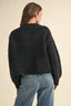Laurel Button Front Cardigan - Black