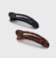 Flat Lay Claw Clip 2pc - Black & Tortoise