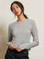 Jamie Longsleeve Tee- Heather Grey