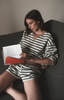 Low Key Stripe Sweatshirt - Monstera